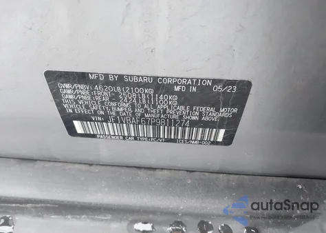 2023 Subaru Wrx Premium from USA, damaged, VIN JF1VBAF67P9811274